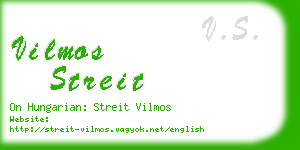 vilmos streit business card